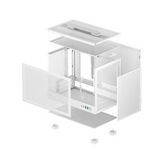 DeepCool CH160 WH Trn Mini ITX Case - Stylish White Design, No PSU Included - Perfect for Your Compact Build!
